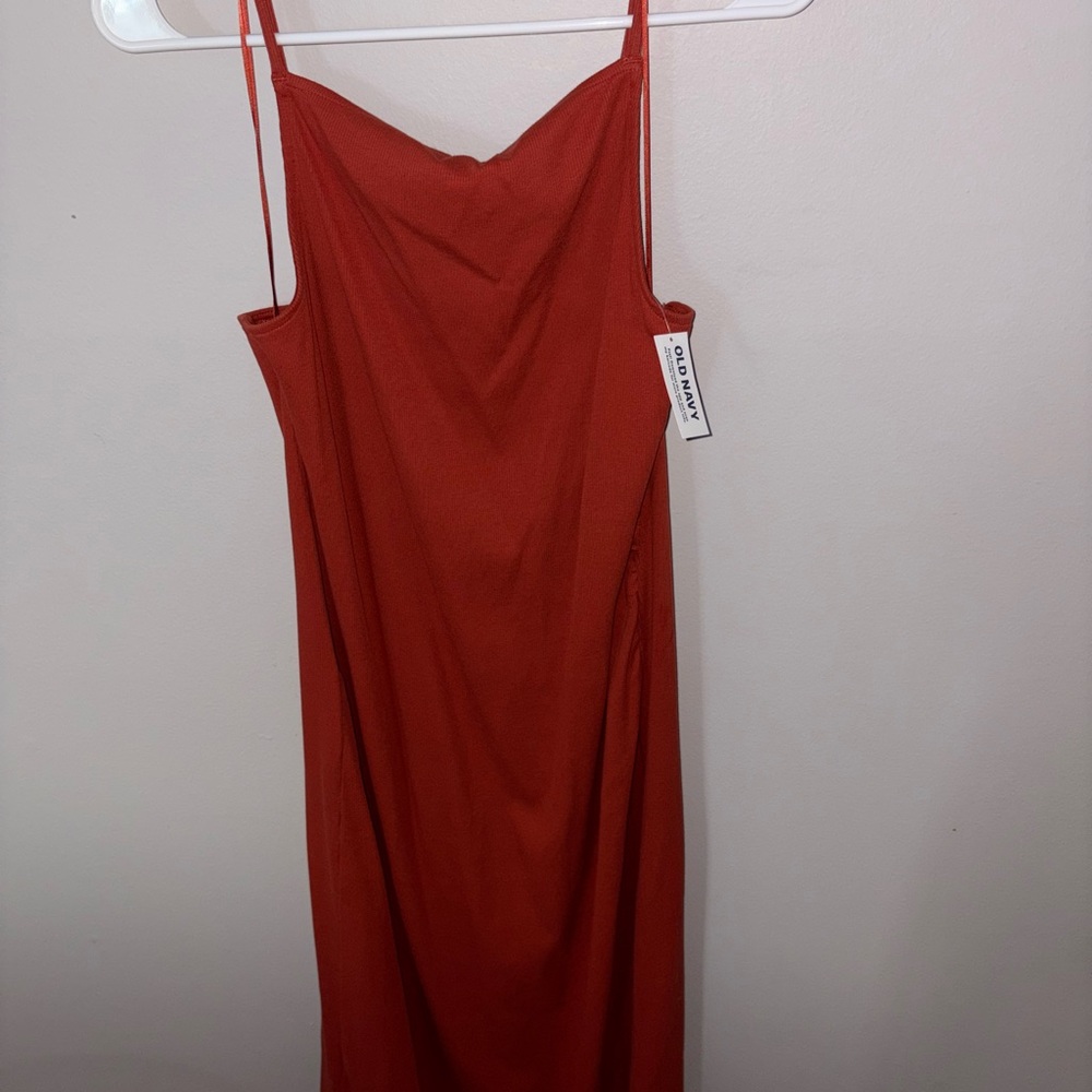Orange Spaghetti Strap Dress